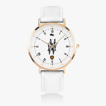 Lade das Bild in den Galerie-Viewer, Most High Win: Thin Leather Strap Quartz Watch (Rose Gold Indicators)
