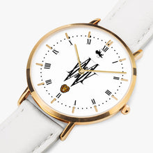 Lade das Bild in den Galerie-Viewer, Most High Win: Thin Leather Strap Quartz Watch (Rose Gold Indicators)

